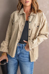 Khaki Pocket Corduroy Jacket - My Store