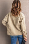 Khaki Pocket Corduroy Jacket - My Store