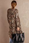 Fashion Snake Print Long Cardigan - My Store