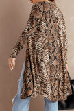 Fashion Snake Print Long Cardigan - My Store