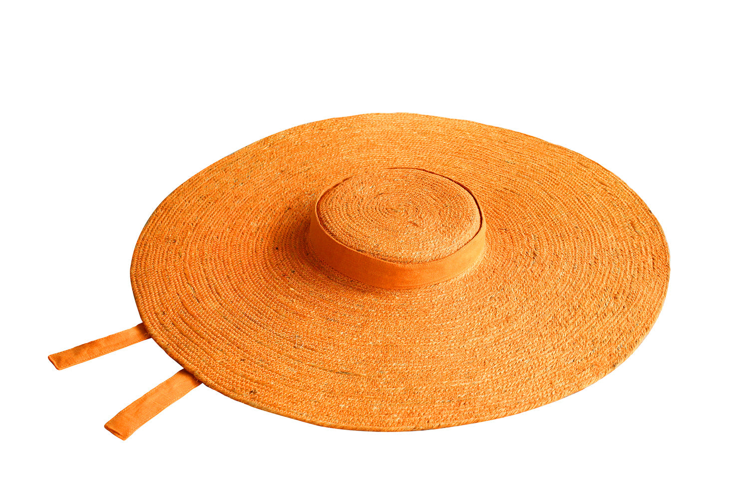 LOLA Wide Brim Jute Straw Hat In Orange - My Store