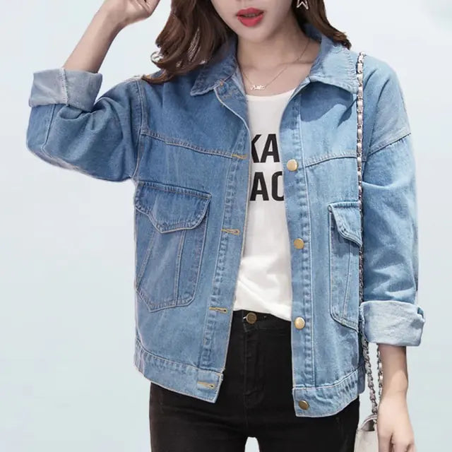 Women's Long Sleeve Denim Jacket - My Store