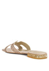 Big Money Low Stack Heel Embellished Sandals - My Store