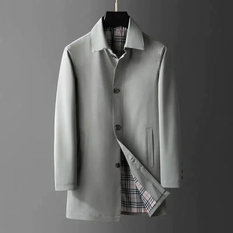 Casual Sinclair Plaid Overcoat - My Store