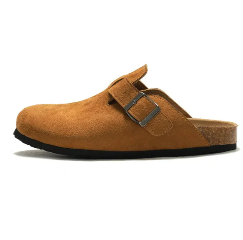 Unisex Suede Cork Boston Clogs Slip-on Mules - My Store