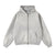 Loose Fit Washed Zip Up Hoodie