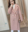 Woolen coat femalenew female middle long section thick coat woolen - My Store