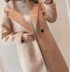 Woolen coat femalenew female middle long section thick coat woolen - My Store
