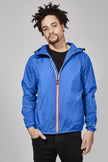 Men's royal blue full zip packable rain jacket and windbreaker - My Store