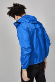 Men's royal blue full zip packable rain jacket and windbreaker - My Store