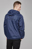 Navy full zip packable rain jacket and windbreaker - My Store