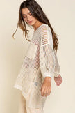 Oversized Fit See-through Pullover Cover Up - My Store