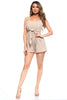 Women's Front Tie Tank Romper with Open back - My Store