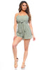 Women's Front Tie Tank Romper with Open back - My Store