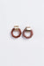 Brown & Gold Heptahedron Dangle Earrings - My Store