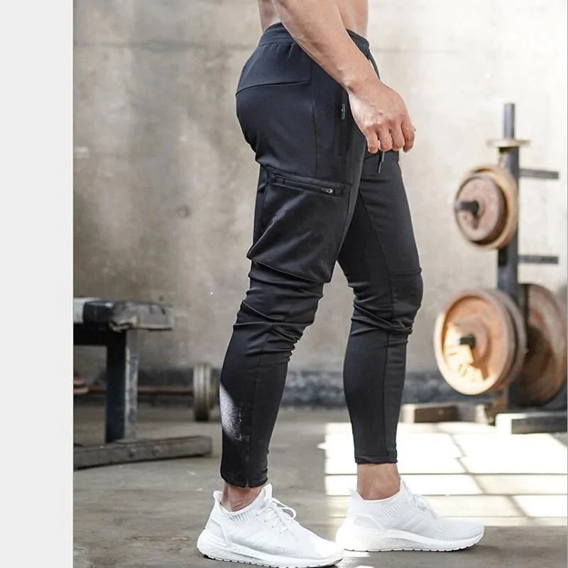 Men's Slim Fit Cotton Joggers: Sport Sweatpants for Running and Bodybuilding - My Store