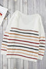 Multicolor Striped Loose Knit Sweater - My Store