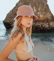 NALA Safari Jute Straw Hat In Blush Rose - My Store