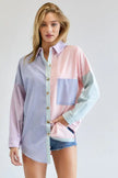 Multi Color Striped Button Down Shirt - My Store