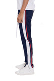 TRICOT STRIPED TRACK PANTS- NAVY - My Store