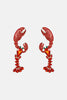 Lobster Shape Glass Stone Dangle Earrings