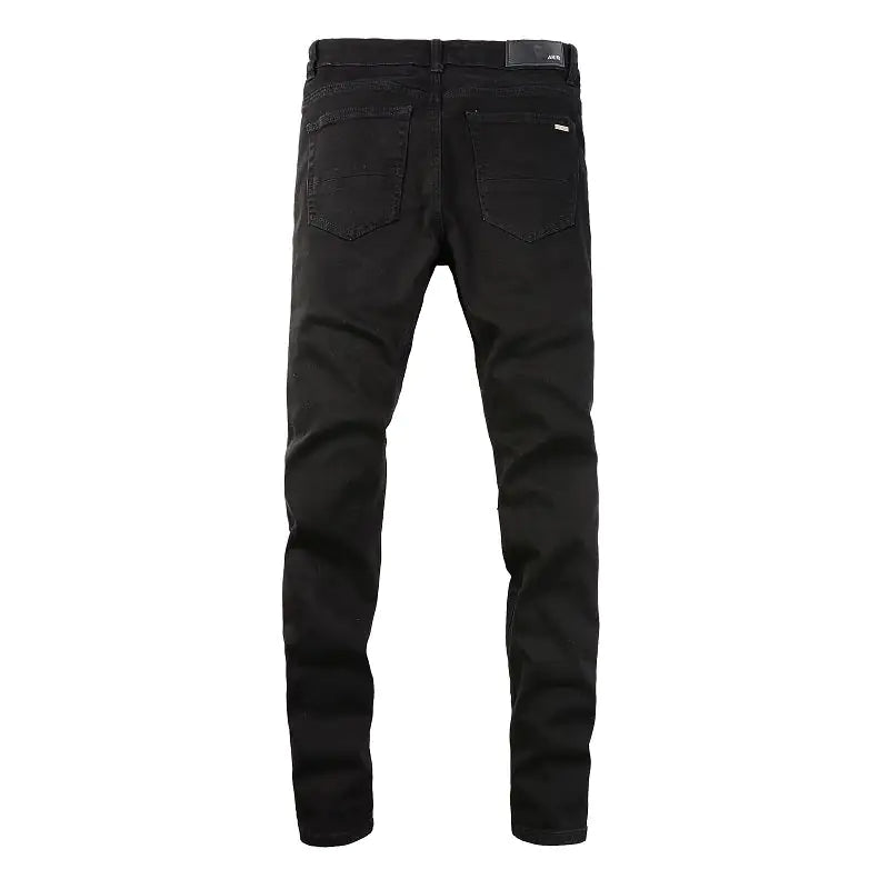 Men's Black Color Ripped Skinny Jeans - My Store