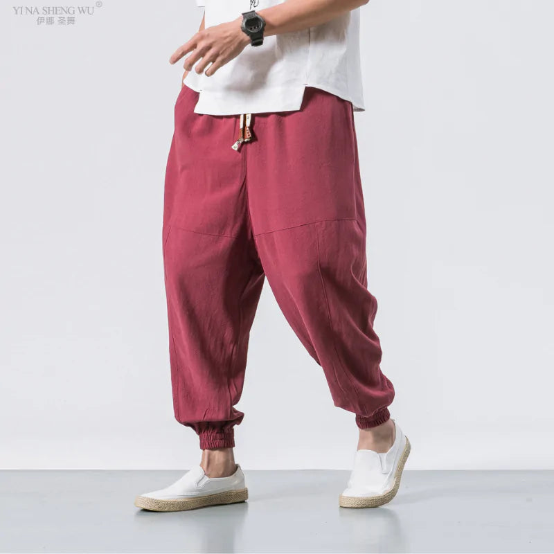 Men Kimono Haori Trousers - My Store