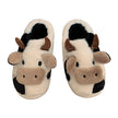 Home Cartoon Cow Fur Cotton Slippers - My Store