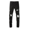 Men's Black Color Ripped Skinny Jeans - My Store