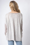 Taupe Long Sleeve Round Neck Two Pocket Side Top - My Store