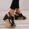 Retro Orthopedic Sandals with High Heel and Platform - My Store