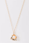 Gold Chain Shell Pendant White Pearl Necklace - My Store