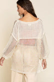 Oversized Fit See-through Pullover Cover Up - My Store