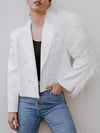 Lydia Ostrich Feather Blazer - My Store