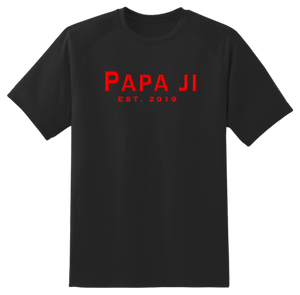 Retro Red Text PAPA JI T-Shirt - My Store