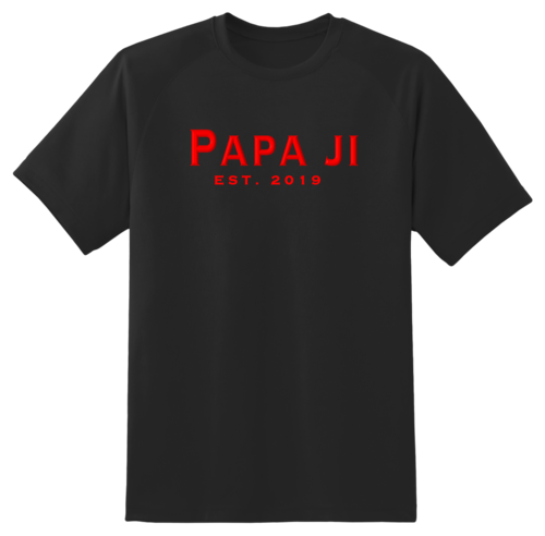 Retro Red Text PAPA JI T-Shirt - My Store