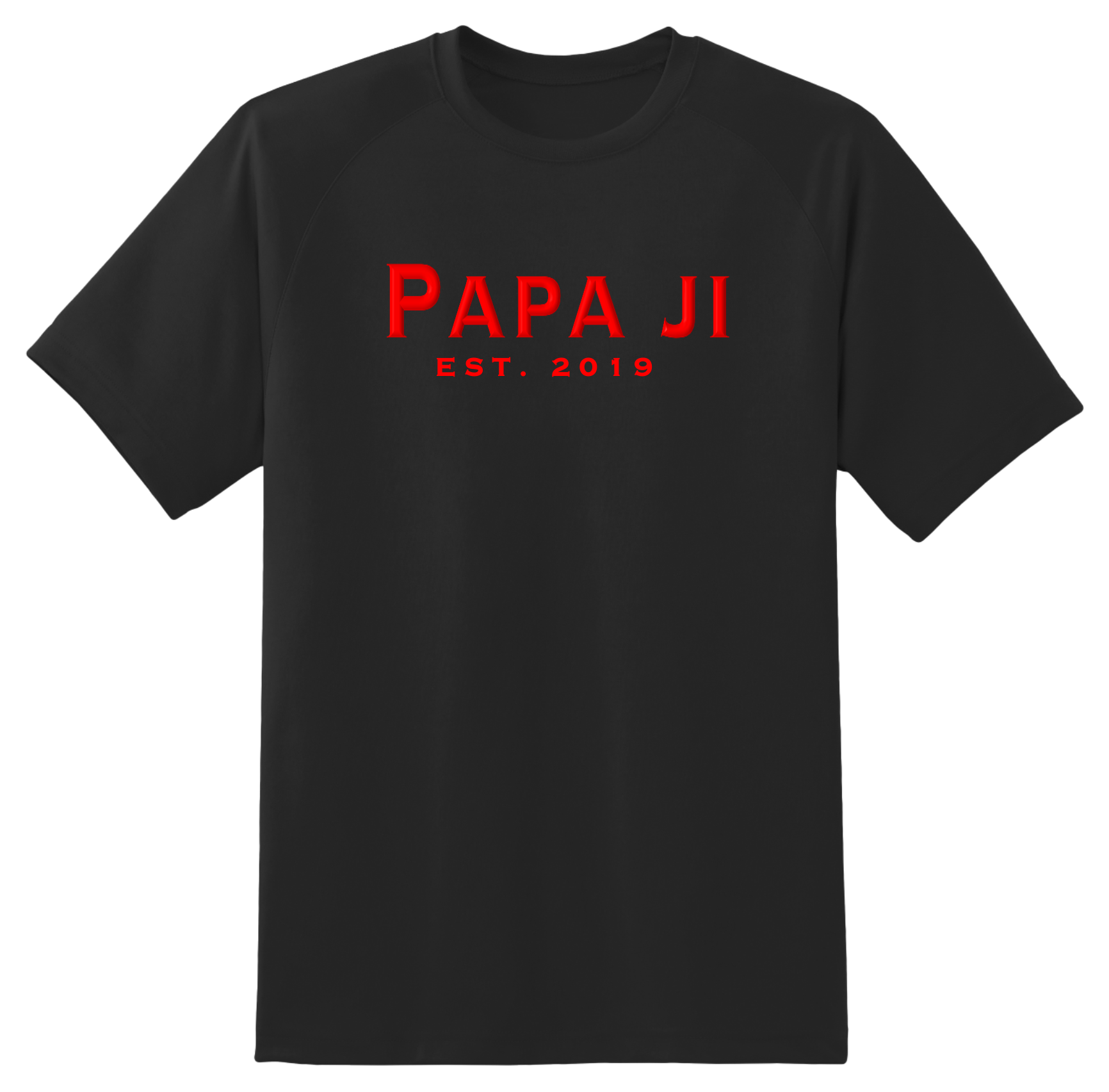 Retro Red Text PAPA JI T-Shirt - My Store