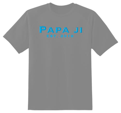 Classic Blue Text PAPA JI T-Shirt - My Store