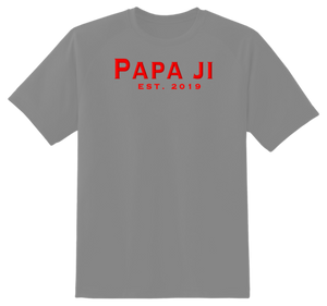 Retro Red Text PAPA JI T-Shirt - My Store