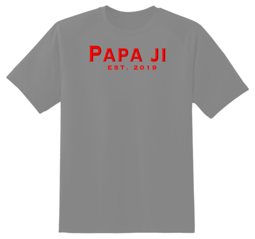 Retro Red Text PAPA JI T-Shirt - My Store