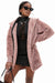 Pink Soft Fleece Hooded Coat - My Store