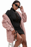 Pink Soft Fleece Hooded Coat - My Store