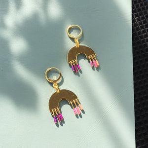 Sundown Earrings - Pink Rainbow - My Store