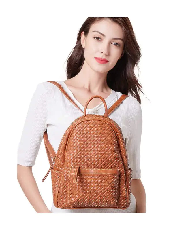 Woven Backpack Purse - My Store