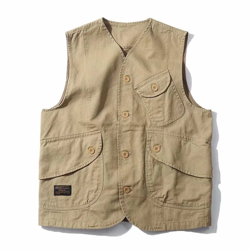 Men Vests Men's Summer Sleeveless Multi-pocket - My Store