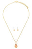 Crystal Teardrop Necklace & Small Ball Earring Set - My Store