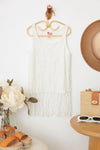 Girls Western Fringe Sleeveless Lace Top - My Store