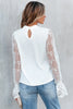 White Blouse with Contrast Lace - My Store