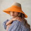 RIRI Duo Jute Handwoven Straw Hat In Pumpkin Orange - My Store