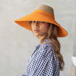 RIRI Duo Jute Handwoven Straw Hat In Pumpkin Orange - My Store